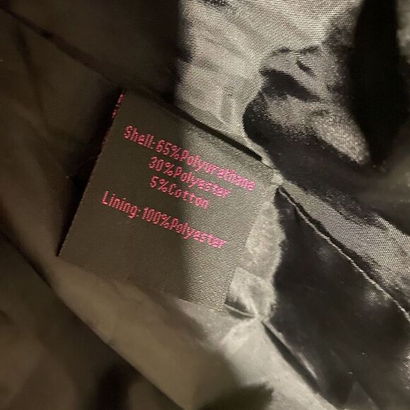 Olivia Miller Faux Leather Zip Up Moto Biker Jacket Medium Black Size 1X Junior - Picture 6 of 8